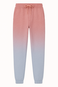 Light <b>Pink</b> Sky Fade Sun faded Tracksuit Gradient <b>Hoodie</b> Jogger Set - Product Image 3