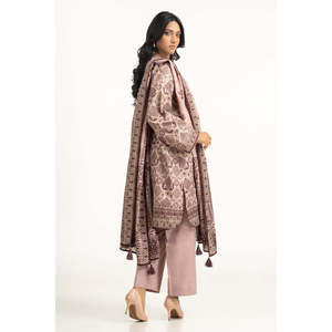 IUSTKSD-1378 Ensemble décontracté 3 pièces pour femme en coton 100% respirant imprimé Khaddar - Product Image 4