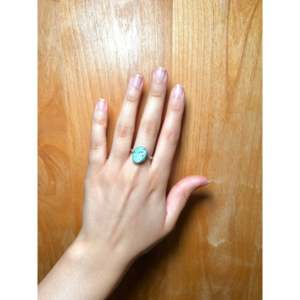 Navajo-<b>Crafted</b> Cultural Collectible Ring Golden Hill Turquoise & Sterling Silver Size 7.75 - Product Image 5