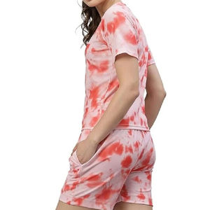 Nouveau T-shirt et short pour femmes à la mode 2 pièces ensemble 100% coton ensembles jumeaux pour femmes pour vêtements décontractés ensembles de shorts à bas prix - Product Image 3