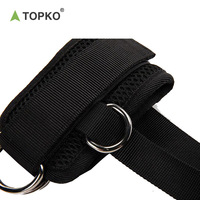 Sangles de cheville TOPKO Fitness pour les séances d'entraînement en salle de sport, sangles de cheville pour machines à câbles, accessoires de fitness, sangles de cheville à anneau en D
