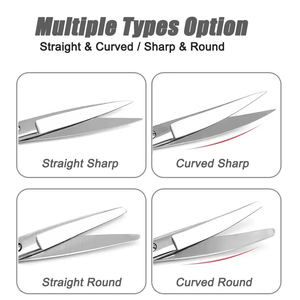 Enfermería de acero médico recto curvo vendaje de emergencia Primeros Auxilios enfermera quirúrgica veterinaria belleza maquillaje tijeras - Product Image 5