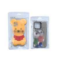 Sac en plastique PET transparent à trois joints latéraux étanche refermable pour coque de téléphone câble USB écouteur 3C accessoires emballage de vente au détail