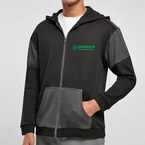 Sweat-shirts à capuche zippés pour hommes de bonne qualité, 100 % coton molletonné/éponge française, séchage rapide, respirants, faible MOQ, tendance - Product Image 5
