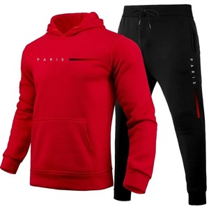 Vente flash : Survêtement pour homme en molleton brodé, 340g, 100% coton, respirant, streetwear confortable, vêtements de sport à capuche - Product Image 5