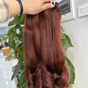 Venta al por mayor naranja suelto ondulado rizado un donante Super doble dibujado Remy máquina doble trama libre enredo humano vietnamita - Product Image 3