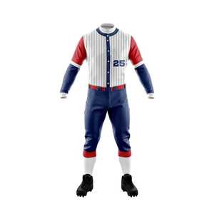 Top nouveaux uniformes de baseball de broderie sur mesure entièrement sublimés conception vierge uniformes de football d'équipe à rayures de teinture complète - Product Image 2