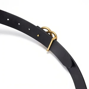 Cinturón de piel auténtica de lujo hecho a medida de piel auténtica de cordero clásico para mujer de la mejor calidad - Product Image 3