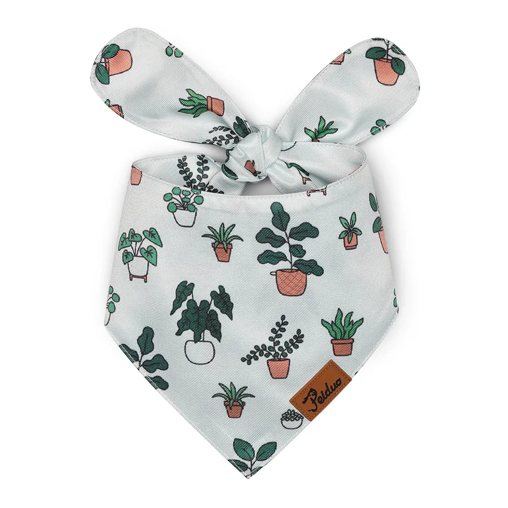 Foulard en polyester imprimé en forme de V pour animaux de compagnie, bandana et bandeau pour chien, chouchou