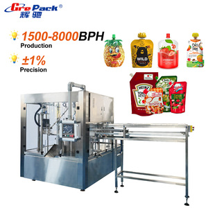 Bơm Piston gói tự động <span class=keywords><strong>Spout</strong></span> <span class=keywords><strong>Pouch</strong></span> điền Máy đóng nắp lớn vòi phun nước trái cây túi điền máy với nắp - Product Image 1