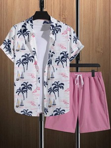 Tendance Sublimation Imprimé Shorts Chemise Ensemble Haute Qualité Coton Respirant T-Shirt Ensembles Casual Élégant Shorts Ensemble pour Hommes - Product Image 6