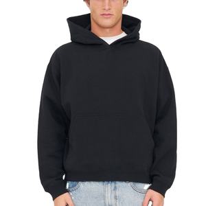 Sudadera con Capucha Lisa de Alta Calidad, Sin Cordones, Estilo Cuadrado, Gruesa, 450 GSM, Felpa de Algodón, Sudadera Extra Grande para Hombre - Product Image 1