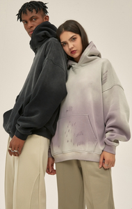 Jersey con capucha de piedra ácida Vintage para hombre, Sudadera con capucha lavada desgastada de gran tamaño, 100% algodón, Top Otoño Invierno - Product Image 5