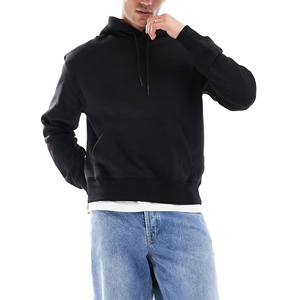 Calidad Premium Recién llegado 2025 100% sudaderas con capucha de algodón hombres logotipo impreso personalizado sólido R oversize drop shoulder hoodies para hombres - Product Image 5
