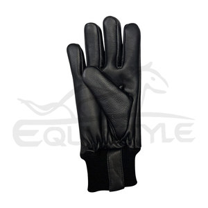 Gants d'hiver en cuir noir pour hommes Gants en cuir personnalisés de fournisseur OEM en peau de mouton véritable - Product Image 3