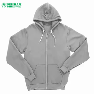 Sweat à capuche zippé personnalisé en coton molletonné unisexe, séchage rapide, respirant, hiver, coupe vintage, effet délavé - Product Image 6