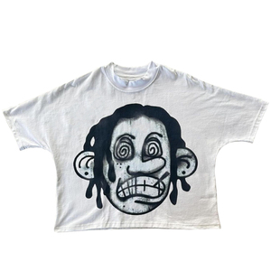 เสื้อยืดโอเวอร์ไซส์ผ้าฝ้ายบ็อกซี่ครอปเสื้อยืดฮิปฮอปสำหรับผู้ชายเสื้อครอป100% คุณภาพพรีเมี่ยมแบบกำหนดเอง - Product Image 1