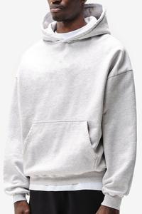 เสื้อสเวตเชิ้ตลายแปรง600GSM โอเวอร์ไซส์มีฮู้ดผ้าฝ้าย100% มีฮู้ดผ้านุ่มสบายย้อมสีสำหรับฤดูหนาว - Product Image 2