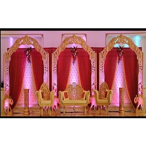 Cadres de mariage en bois du sud de l'Inde Cadres en bois de mariage indien Cadres en bois décoratifs de mariage indien Fabricant de scène Royaume-Uni - Product Image 1