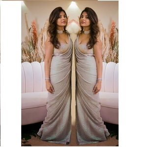 Sari exclusivo de secuencia de diseñador tradicional con blusa Banglori Sari de seda elegante para mujer para fiesta Moda de exportación India - Product Image 1