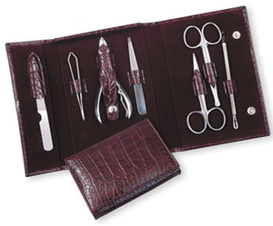 Juego de cortaúñas para pedicura, kit de cuidado de uñas de acero inoxidable para adultos y bebés, 7 unidades, bolsa negra profesional para dedos de los pies, arte personalizado OEM - Product Image 3