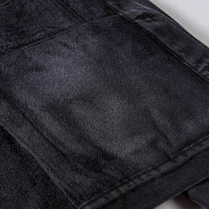 Chaqueta vaquera negra de moda para hombre, ropa de calle informal, prendas de vestir exteriores con diseño elegante, logotipo personalizado - Product Image 3