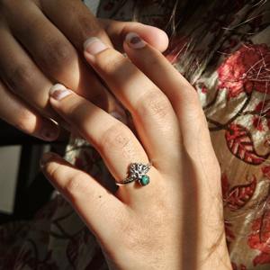 แหวนเงินแท้ประดับพลอยมาลาไคต์สีเขียวขายดี ฝังอย่างประณีต สไตล์ศาสนา เหมาะสำหรับเป็นของขวัญงานแต่งงาน งานหมั้น งานเลี้ยง - Product Image 6