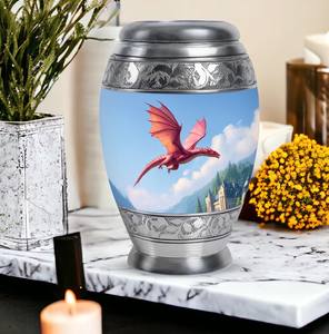 Urne Funéraire Dragon Volant pour Cendres - Grande Taille (10 Pouces) pour Adultes (Femmes/Hommes) Style Européen/Américain Design Personnalisable 220 Pouces Cubiques - Product Image 4