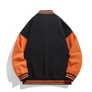 Vestes d'université de haute qualité en gros Veste de baseball Letterman avec logo imprimé brodé personnalisé en cuir PU manches pour hommes - Product Image 6