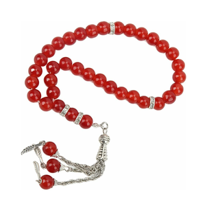 Tasbih, cuentas de oración musulmanas, accesorios ligeros, Tasbeeh en diferentes colores, cuentas de cristal brillantes de color sólido teñido. - Product Image 6
