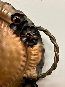 Bandeja de cobre hecha a mano, elegante bandeja decorativa para servir para el hogar y la cocina, bandeja de cobre puro de lujo a un precio asequible - Product Image 5