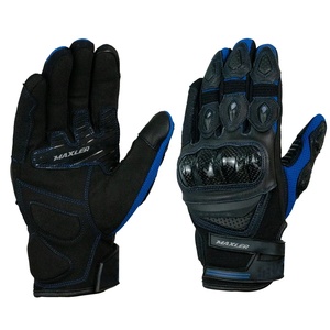 Gants de moto à doigts entiers, protection anti-chute, style alpin, motocross, courts, noirs, pour hommes - Product Image 1