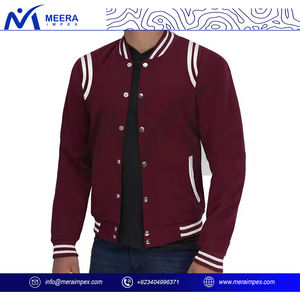 เสื้อแจ็กเก็ตทีมตัวแทนของผู้ชายสีแดงเข้ม2025โลโก้ผ้าขนสัตว์100% คอปกโอเวอร์ไซส์ - Product Image 4