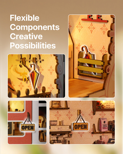 Rompecabezas 3D de Madera, Kit de Manualidades para Crear un Rincón de Lectura con Luz LED, Decoración Creativa Hecha a Mano para el Hogar, Regalo - Product Image 4