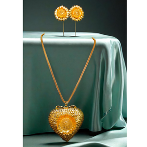 Ensemble de boucles d'oreilles collier prix les plus bas avec plaqué or 22Ct Design haut de gamme collier boucles d'oreilles ensemble pour les femmes porter des bijoux - Product Image 1