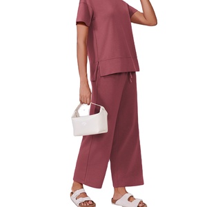 Loose Fit Loungewear <b>Set</b> For Women Durable Stitching Easy To Wear Fabric Modern Casual Wear Lightweight Women's <b>Sets</b> Breathable - Product Image 3