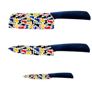 Vente flash Couteau de chef en céramique 6 pièces Manche en plastique de haute qualité Couteau de cuisine pour usage commercial En stock Dropshipping - Product Image 1