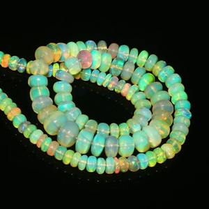 Cuentas de piedras preciosas de ópalo de fuego de ópalo etíope natural para la fabricación de joyas a precio al por mayor de La India 4-7mm a granel - Product Image 3