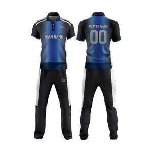 Latest New Sublimation Design Breathable 100% Polyester Cricket Jersey <b>Trouser</b> 2-Piece Set Professional Players Pakistani USA - Product Image 1
