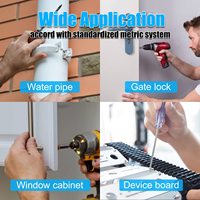 Kit d'assortiment d'écrous et de boulons 900 pièces en acier inoxydable métrique, vis métriques assorties M6 M5 M4 M3, vis à tête cylindrique à empreinte cruciforme