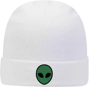 Unisex Winter Wool Hat with Fashionable Embroidery Logo Solid Color Warm Knitted Beanie Customizable for Adults Travel - Product Image 3