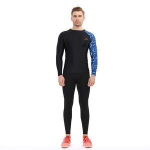 เสื้อยืดถักโพลีเอสเตอร์สำหรับผู้ชายสำหรับออกกำลังกายและวิ่งออกกำลังกายพิมพ์ลายสำหรับฝึกซ้อม - Product Image 6