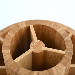 Boîte de rangement rotative en bambou ISALYS - Product Image 6