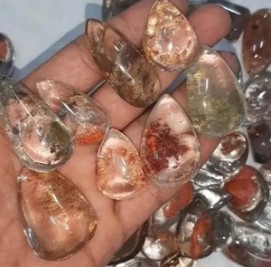 Haute qualité jardin Quartz taille libre mélange sculpture Cabochon pierre précieuse sculpture à la main pour faire mère père guérison bijoux - Product Image 1