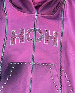 Sweat à capuche personnalisé rose délavé à fermeture éclair pour hommes surdimensionné blanc Vintage délavé Boxy pull sweat uni pierre délavé à l'acide capuche - Product Image 4