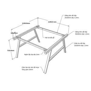 Sistema de Base de Mesa de 2 Piezas AConcept 1200x1200mm, Categoría de Producto: Abrigos para Mujer - HCAC013 - Product Image 3