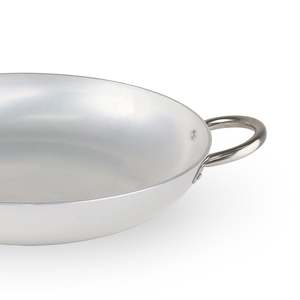Padella professionale in acciaio inossidabile da 28 cm con manici per attrezzature da cucina commerciali - Product Image 4