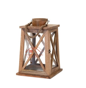 Home Festival Party Decorative Brown Color Hanging <b>Lanterns</b> Latest Design Wooden <b>Lantern</b> - Product Image 3