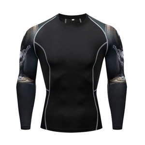 Chemises de compression pour hommes de qualité supérieure personnalisables BJJ MMA Rash Guard vêtements de sport de qualité supérieure Service OEM - Product Image 1
