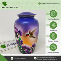 Exportation de nouvelles urnes de crémation en métal pour adultes en aluminium au design de luxe de qualité supérieure avec logo personnalisé pour les acheteurs authentiques